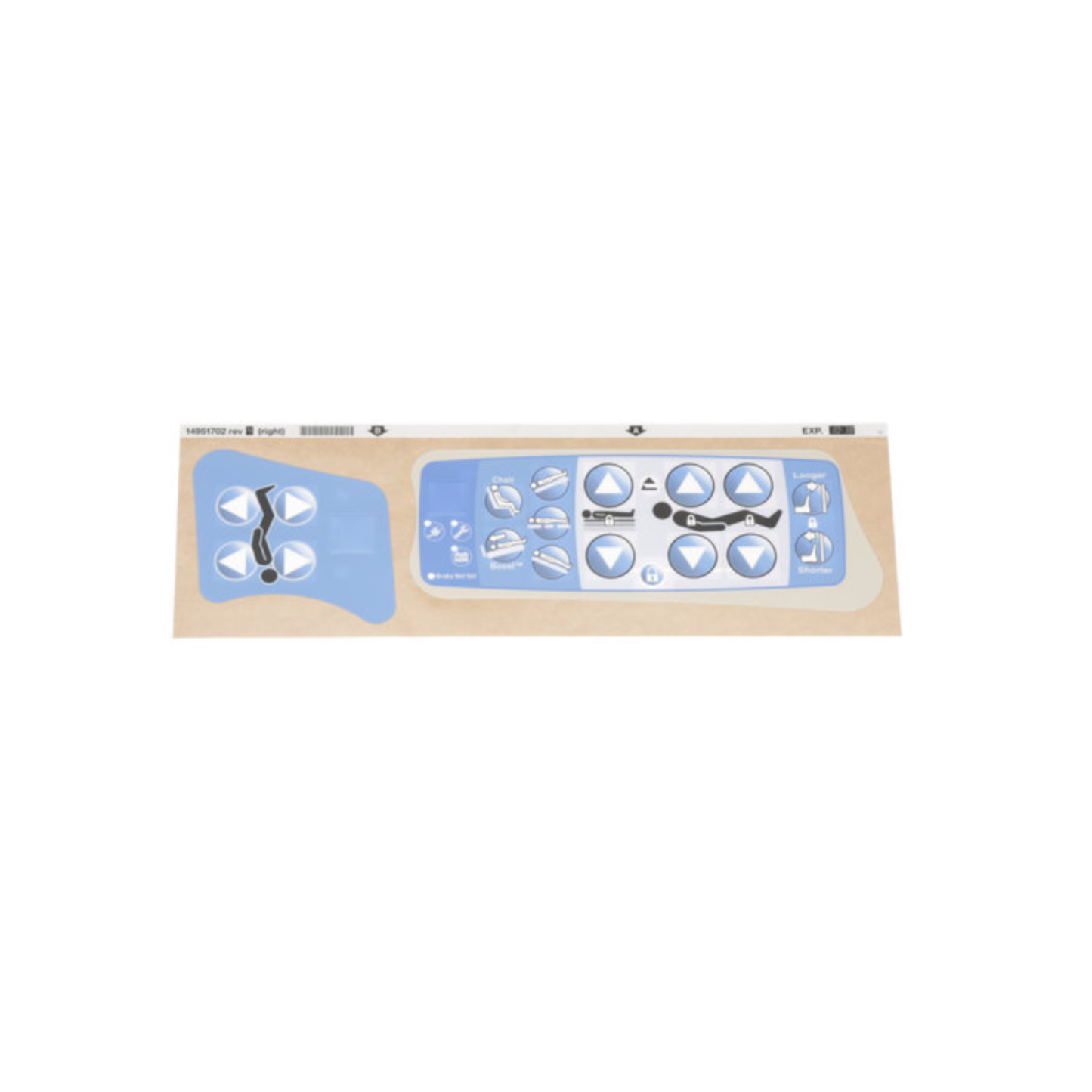 Label, Side Rail w/o Nurse, Right
