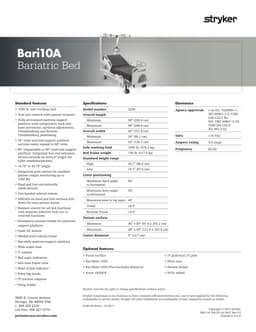 Joerns Bari 10A Bariatric Hospital Bed - Certified Reconditioned - StrykerBari10ABariatricHospitalBed2