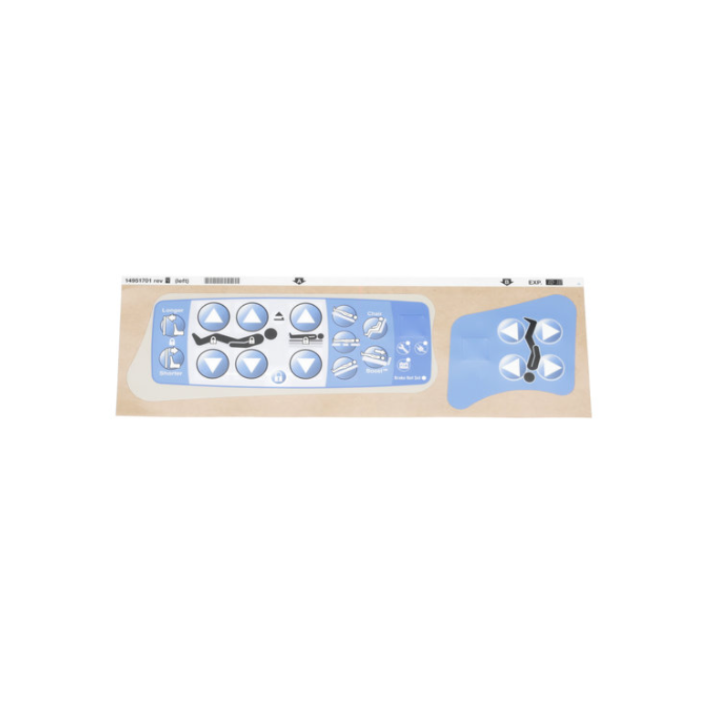 Label, Head Siderail, w/o NC, LH