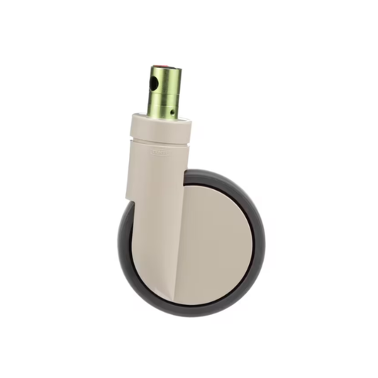 6" (150mm) Single Red Brake Stem Caster