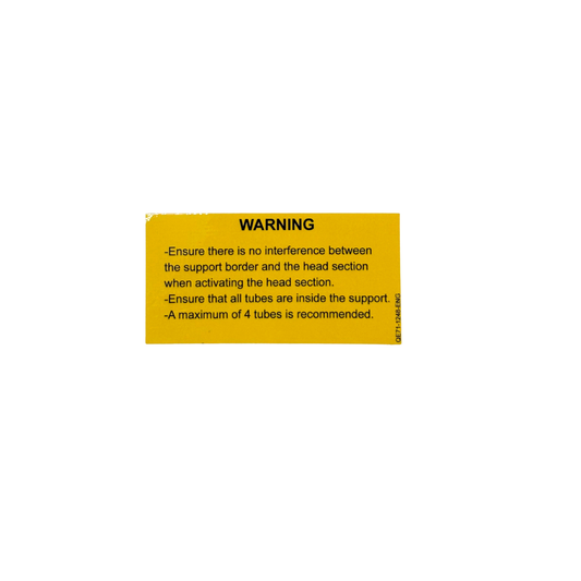 Yellow Warning Label-Stryker InTouch